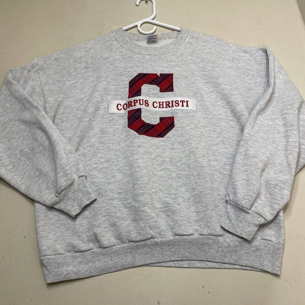 vintage 90s made in usa Jerzees Corpus Christi Sweatshirt Men’s Size XL